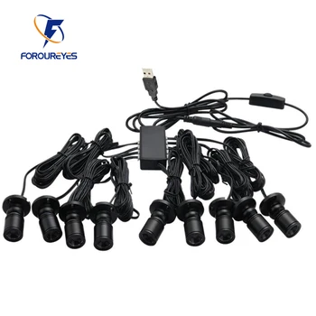 밝기 조절 LED 캐비닛 조명 USB 5V 다운라이트, 모델 디스플레이 카운터 와인 차고 키트, 전시 케이스 선반 미니 스포트라이트