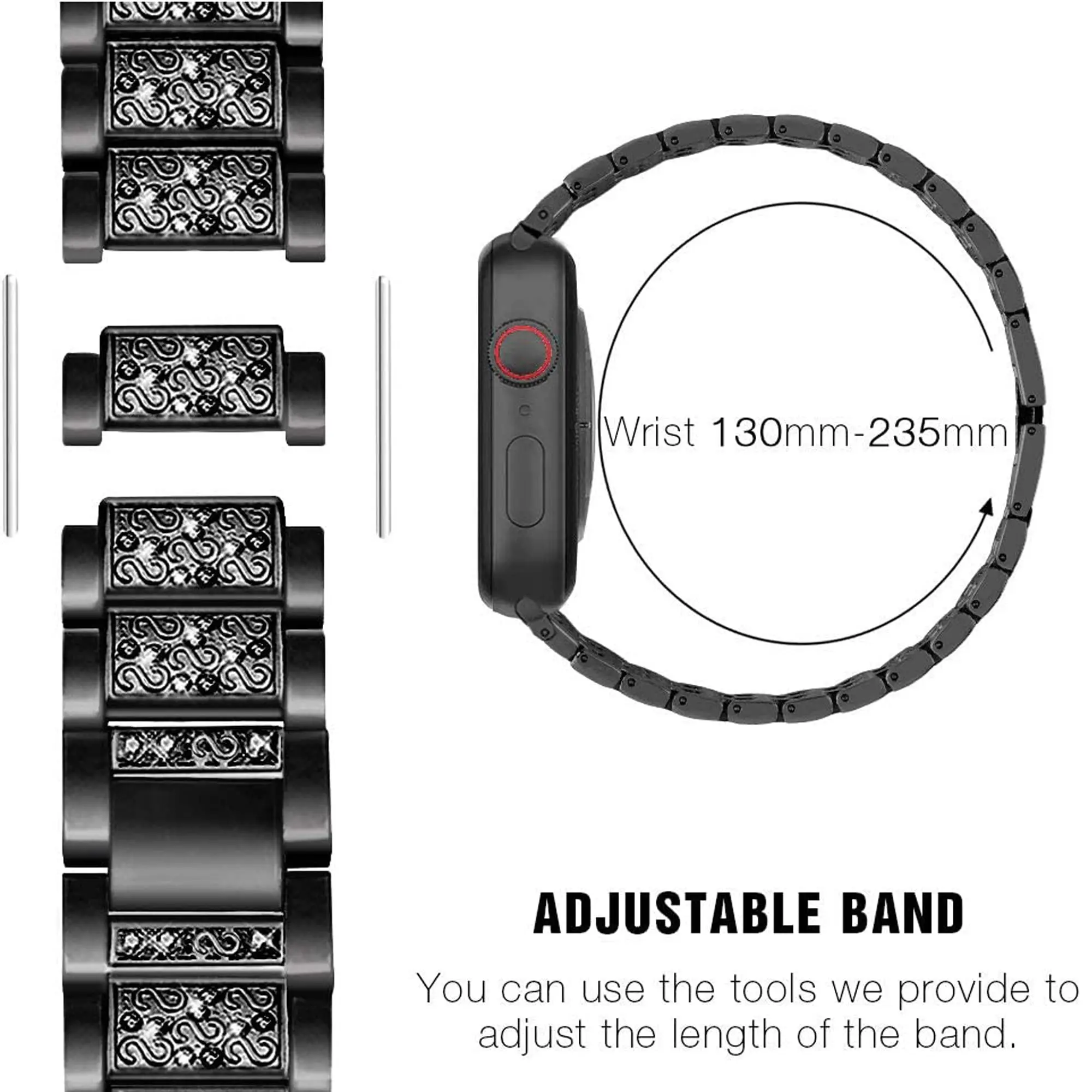 Elegant Diamond Bracelet - Women's Luxury Metal Strap