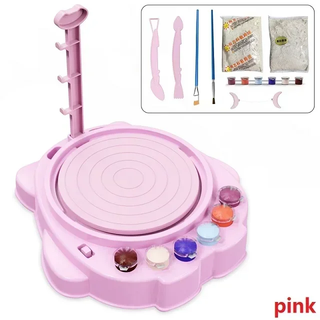 Tornio Da Ceramica Manuale 18cm Con Base Antiscivolo – Giradischi In Metallo Con Cuscinetti A Sfera, Set Da 5 Strumenti Per Modellare Argilla - 4