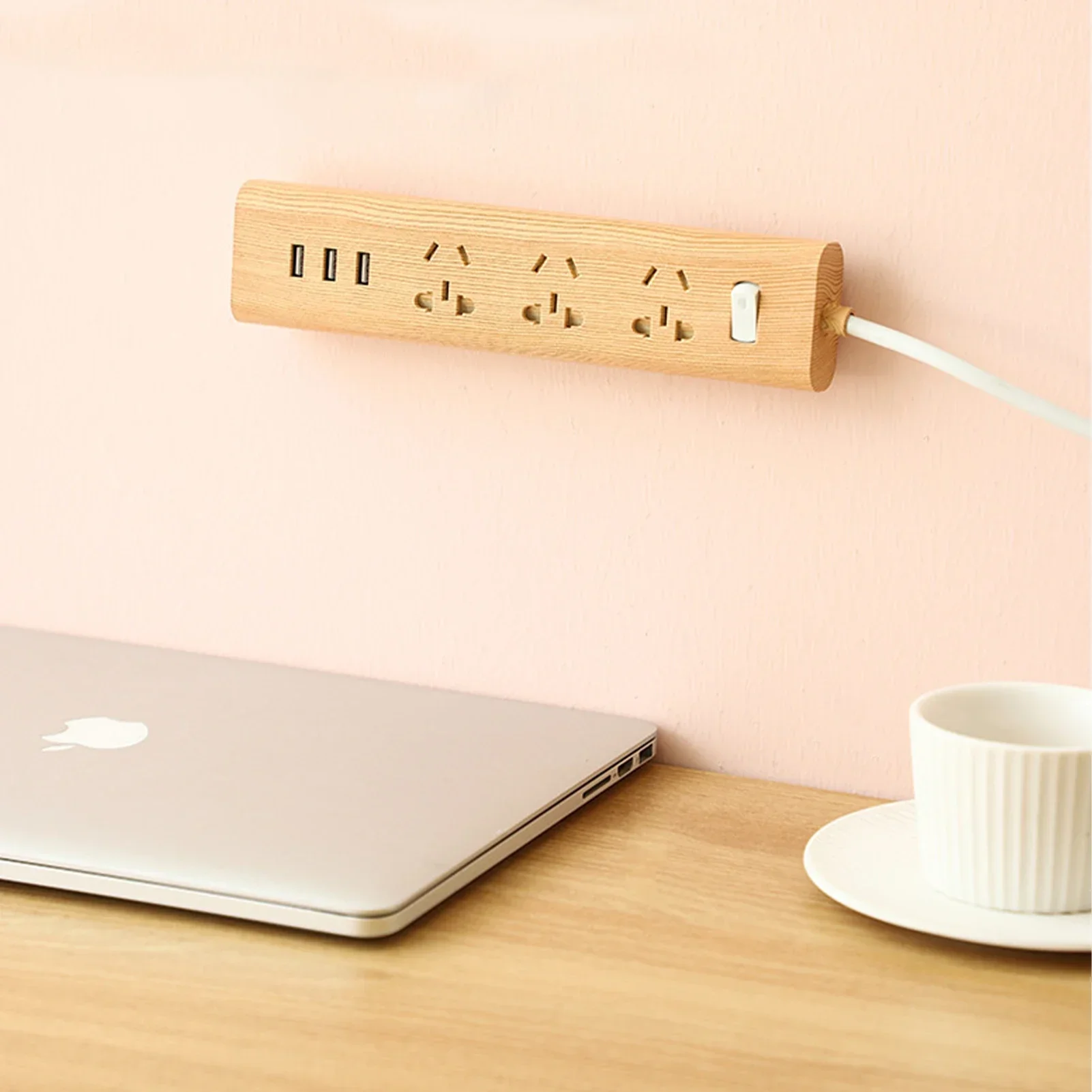 Description Picture 5 of itemSocket Holder Fixer Patch Wall Mounted Self-Adhesive PowerStrip Fixator Punch-free Plug Socket Organizer Multi-Purpose Hooks