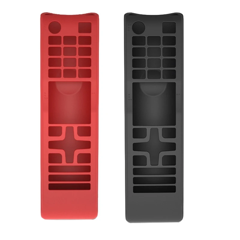 

2X Silicone Case Remote Control Protective Cover Suitable For Samsung TV BN59 AA59 Series Remote Control Black & Red