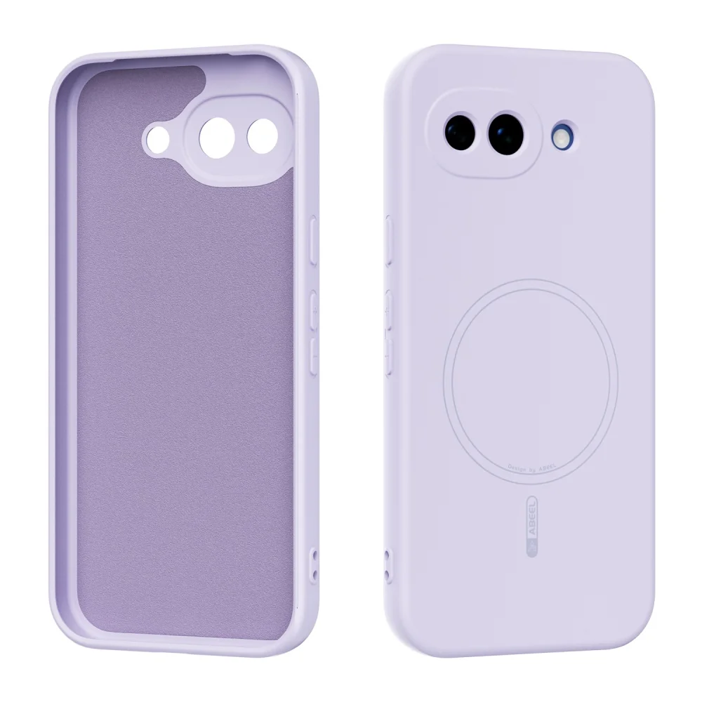 Premium Liquid Silicone Glossy Magnetic Phone Case with Built-In Flocking Lining