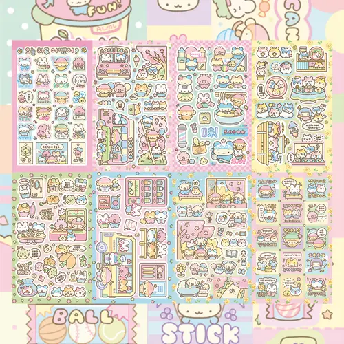 MINKYS New Arrival 3pcs 6pcs Kawaii Bear Ribbon Laser Bling Stickers DIY Scrapbook Stickers Confetti Decoration DIY Photo Frame - Image 8