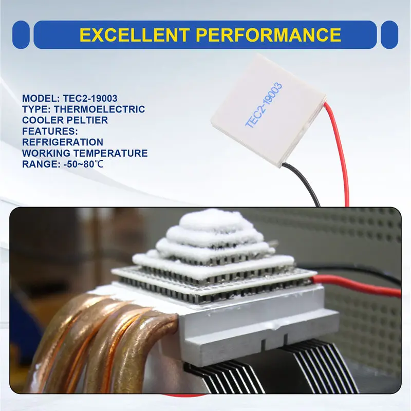 A29F-TEC2-19003 Thermoelectric Cooler Peltier 30X30mm 19003 Double Elements Module Electronic Cooling Sheet
