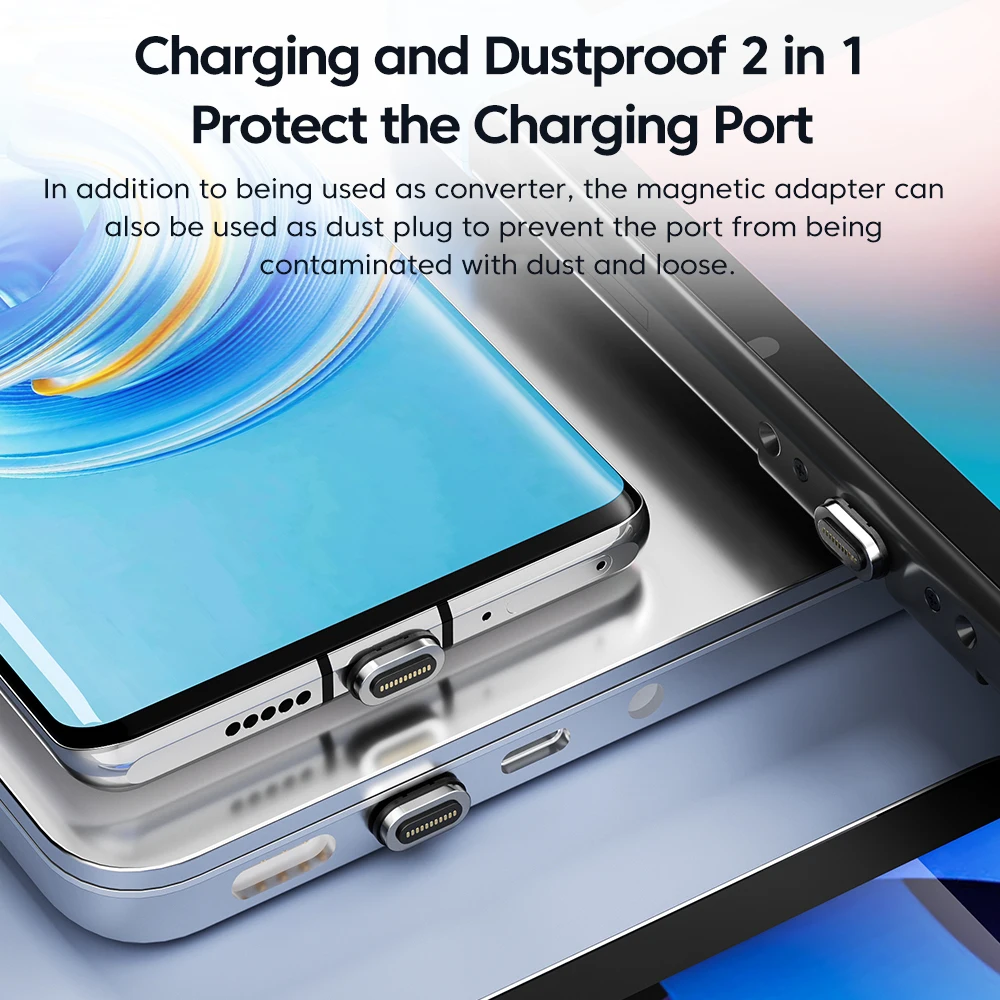 100W Magnetic OTG Adapter USB Type C To Type C Fast Charging Convertor For Samsung Xiaomi Huawei Macbook Laptop