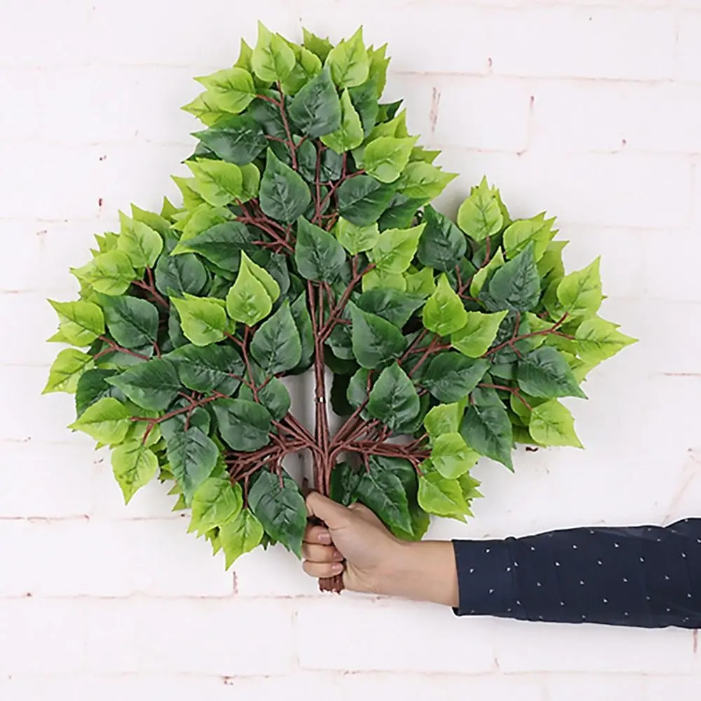 

12pcs/Lot Artificial Leaf Fake Flower Decoration Home Wedding Party Scene layout DIY Simulation Plant Ficus Leaves Decor Acces