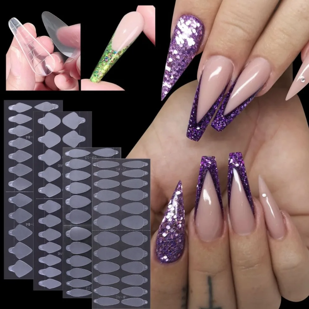 10 SHEETS DOUBLE Sided Nail Glue Stickers Nails Adhesive Tabs £9.40 -  PicClick UK