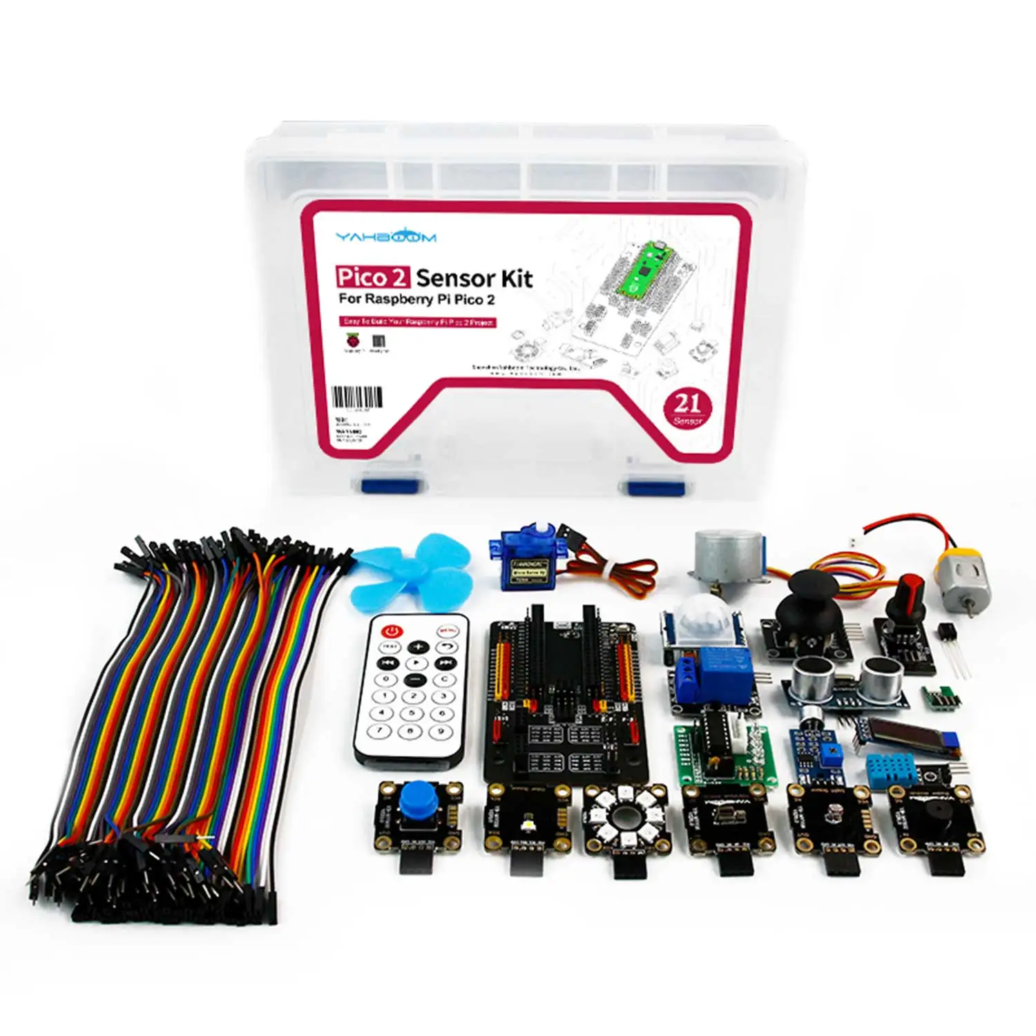 Yahboom Sensor Starter Kit Learning Kit Raspberry Pi Pico2 STEM DIY Projects Programming