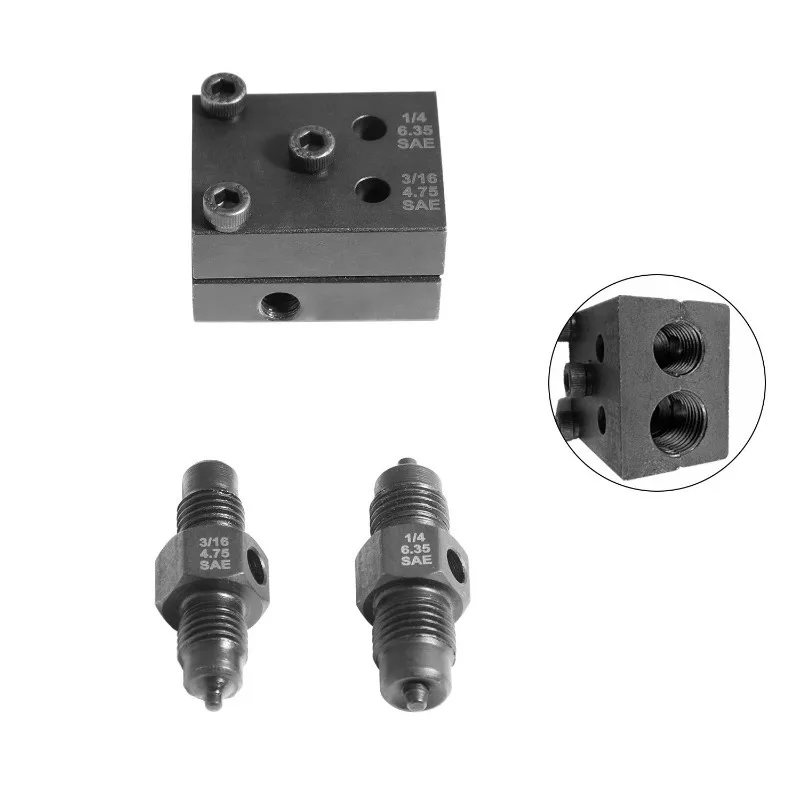 3/16" 1/4" Brake Line SAE Double Flaring Tool Kit for Motorcycle Automotive Truck Brake Line Flaring Metal Handheld Tools
