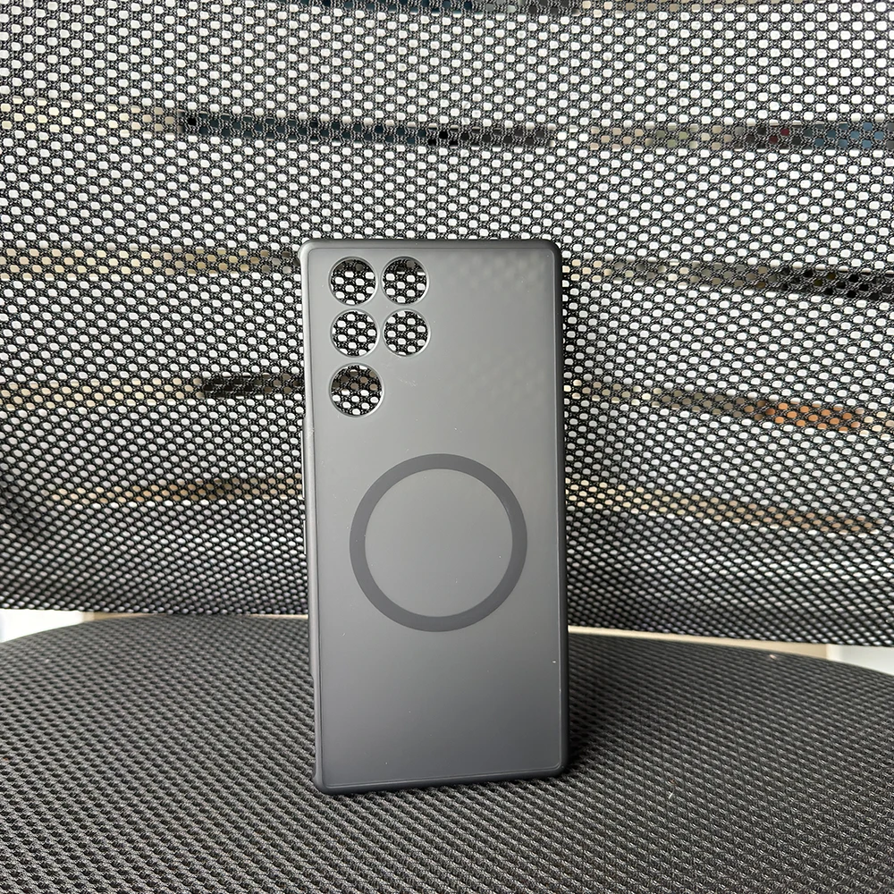 Magnetic Wireless Charging Transparent Frosted Shockproof Phone Case