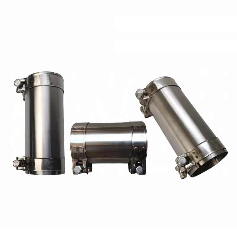 Exhaust Pipe Connector Tube Adapter Joiner Sleeve Clamp 35mm-80mm Tube Pipe Connector Joiner length 100mm-120mm exhaust assembly