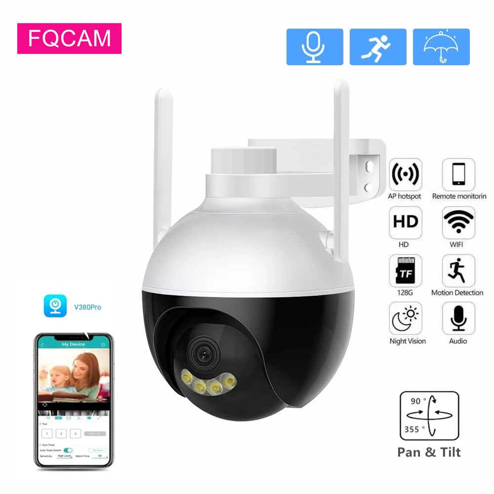 V380 Pro 3Mp Wifi Wireless Dome Camera Outdoor Two Ways Audio Impermeabile Wireless Security Camera Motion Detection