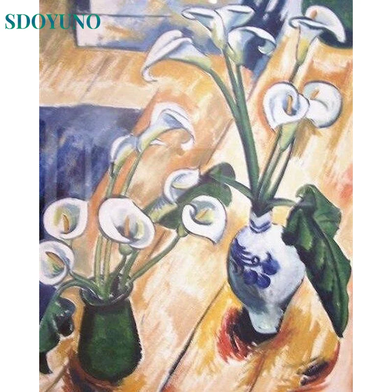 

SDOYUNO Paintings By Numbers Morning Glory Handmade On Canvas DIY Acrylic Paint Picture Coloring By Numbers For Adults Kit Decor