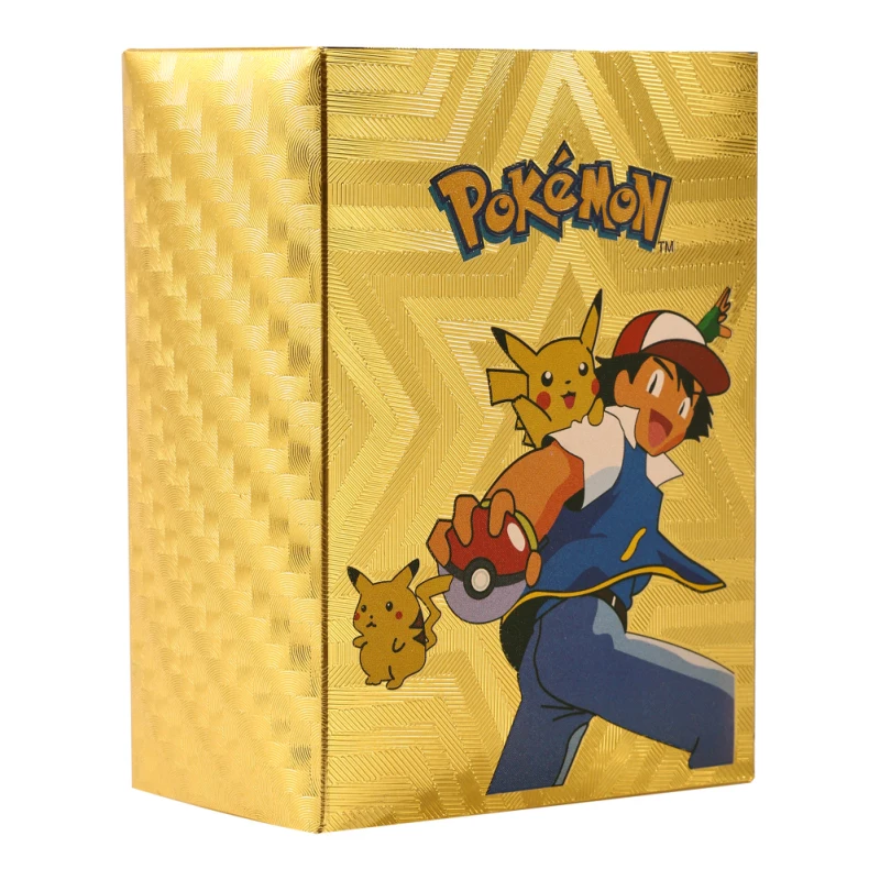 

55-110PCS Of Pokemon Gold Cards English Foil Gold Silve Letter Playing Cards Metalicas Charizard Vmax Gx Series Game Card