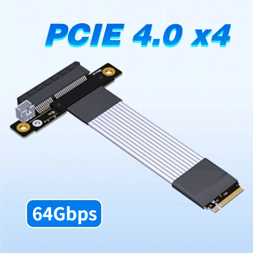 Cabo de Extensão Pci Express 4x para M.2 Nvme Ssd Chave m 2280 Riser Placa de Expansão Gen Linha Extender Adt-link Pci-e x4 4.0 64g Bps