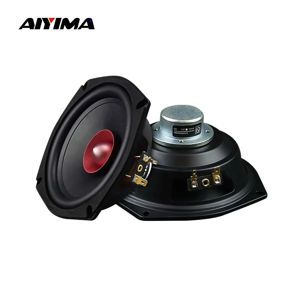2Pcs 5.25 Inch Full Range Speaker Unit 4 8 Ohm 40W Audio Speaker Aluminum Basin Home Audio Amplifier Loudspeaker