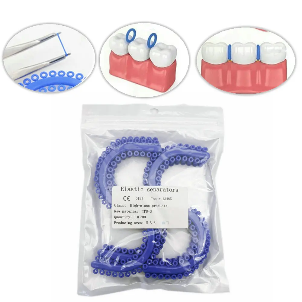 

700pcs/Pack Dental Orthodontic Elastic Separating Rubber Bands Ring Ortodoncia Separator Ligature Ties Dentist Ortho Material