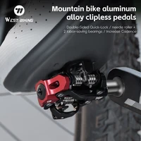 WEST BIKING – pédales de vélo vtt, roulements scellés, pédales de verrouillage pour vélo de montagne Shimano SPD, avec crampons, pièces de vélo 5
