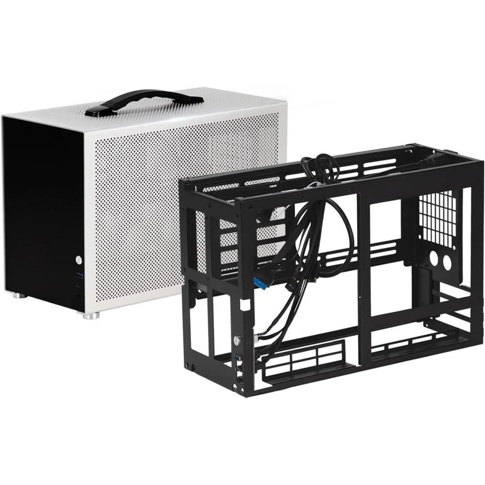 D3 알루미늄 합금 미니 섀시, 데스크탑 ITX 소형 섀시 ATX 전원 플러그인, 280 수냉식 1.5mm 알루미늄 플레이트 지원