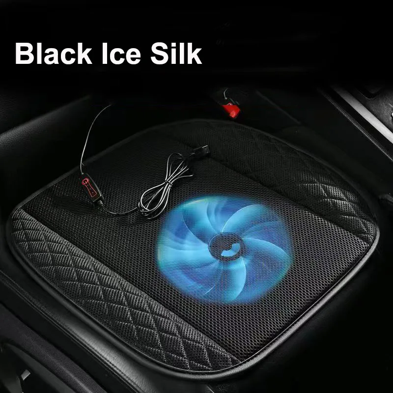 5V USB Car Seat Cushion Cover With 5Fans Cooling Summer Cool Home