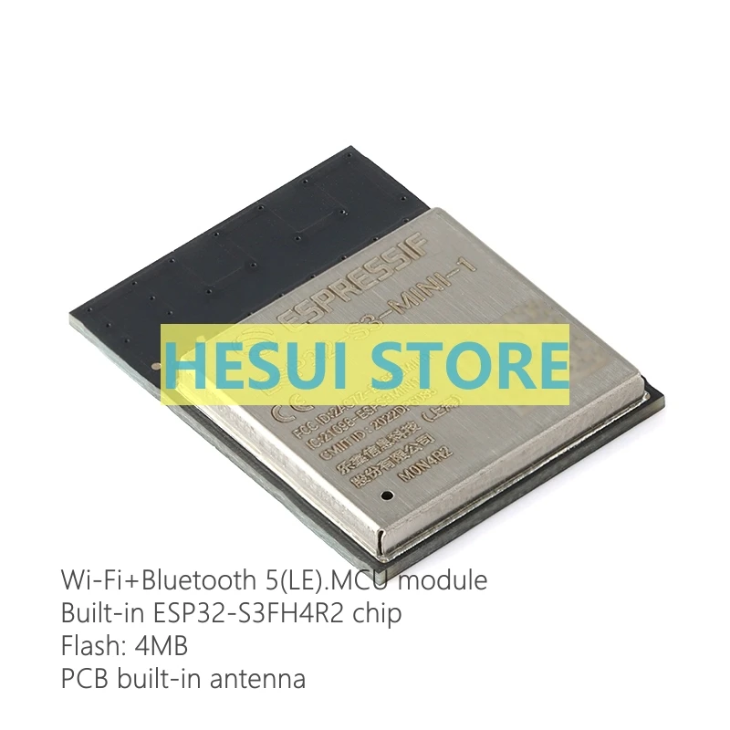 Esp32-S3-Mini-1-N4R2 Wi-Fi + Bluetooth 5.0 Modulo Mcu Dual-Core Da 4Mb A 32 Bit
