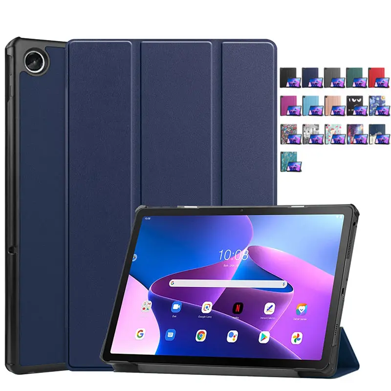 para Lenovo Xiaoxin Almofada 2023 Tab M10 Plus 3rd Gen Case 10.6 Tb128fu Tb128xu Tb125fu Capa Funda Tablet Tri-fold Capa Magnética