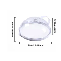 Protection anti-éclaboussures pour micro-ondes, couvercle de cuisson résistant aux hautes températures avec évent vapeur et poignée, couvercle transparent pour assiette 6