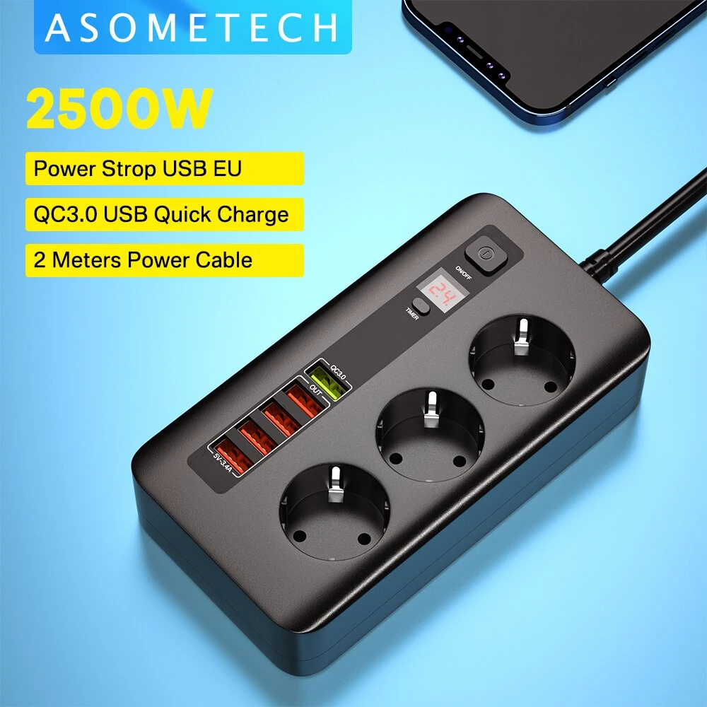 Power Strip Usb Power Multi Usb Charger Asometech Charger