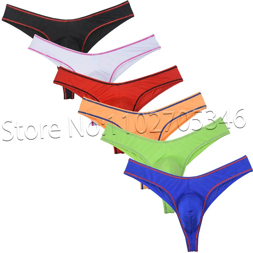 Men's Bikini G-strings Lingerie Underwear Underpants Men Low Waist Panties Smooth Briefs Tangas Thongs