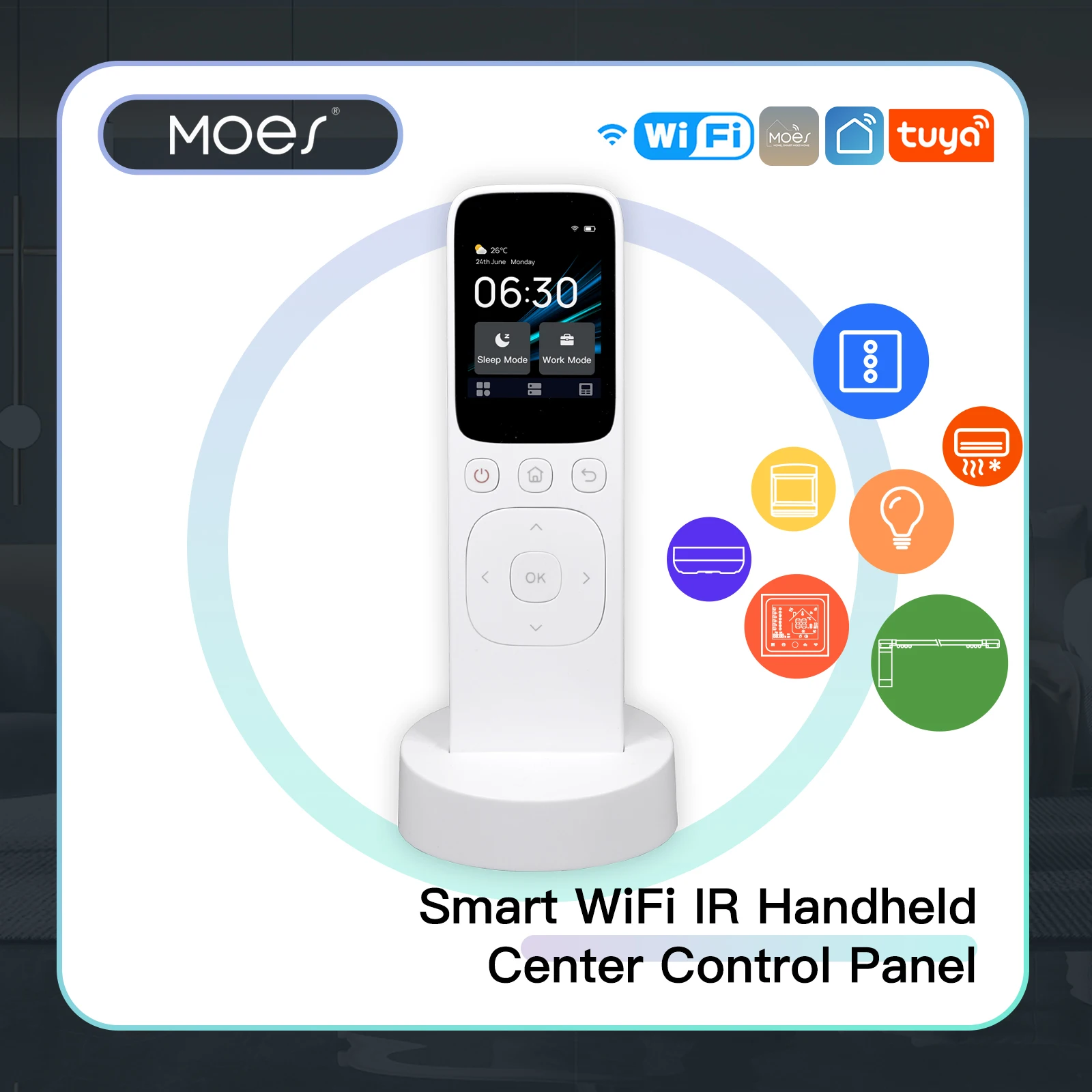 MOESPanel de Control Central inteligente Tuya Wifi, pantalla táctil inalámbrica, Control remoto