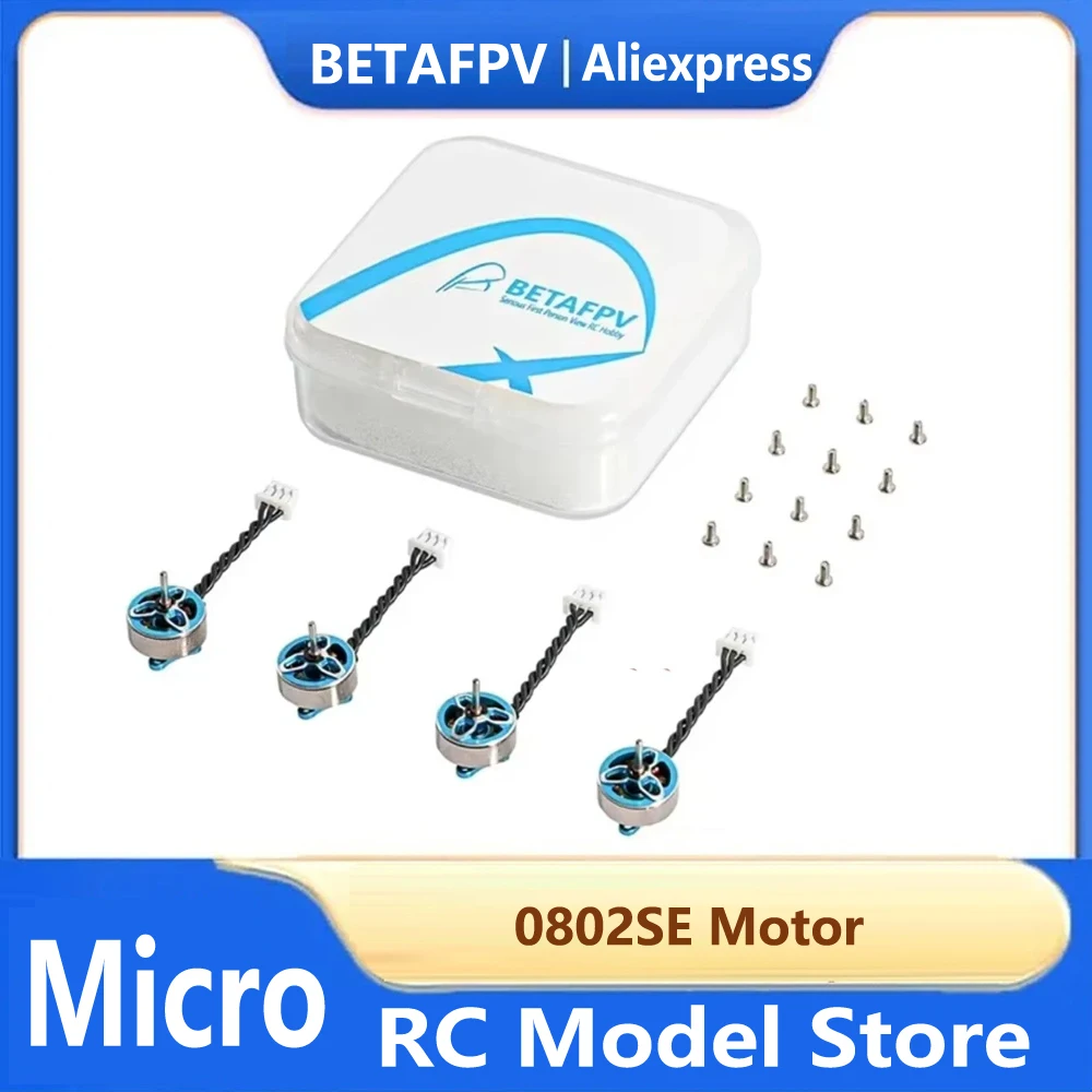 Moteurs Brushless 0802SE 19500KV pour Drone FPV Micro Whoop 1S avec câbles de connexion et connecteurs