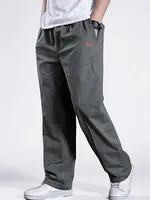 New Cargo Pants Men's Loose Straight Oversize Clothing Solid Grey Versatile Work Wear Black Joggers Cotton Casual Male Trousers 1