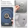 2 Pcs Tissue Box Key Bathroom Dispenser Replacement Toilet Paper Stainless Steel for Towel Soap Dispensers Commercial 2