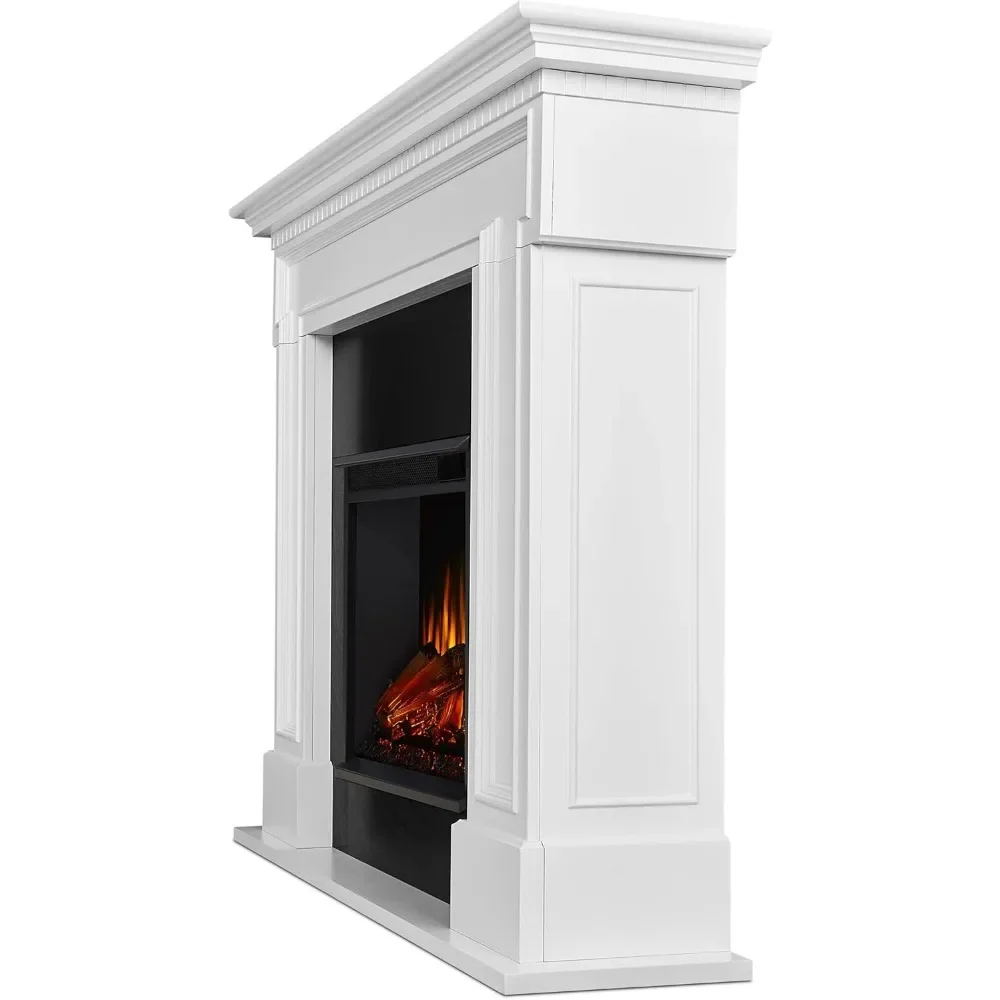 Thayer 55” Electric Fireplace with Mantel for Living Room or Bedroom, Replaceable Fireplace Insert Heater 5