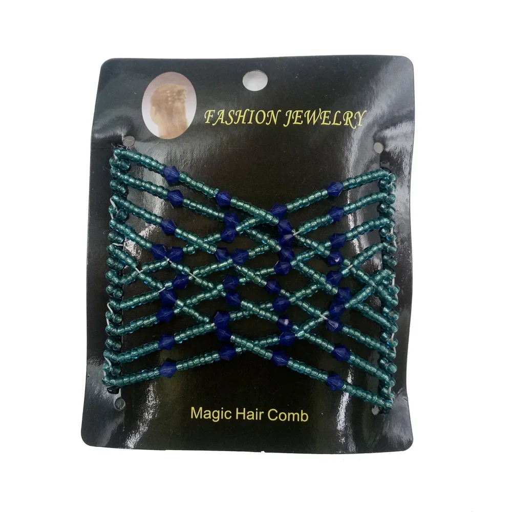 Vintage Black Elastic Hair Comb Clip for Women - Creative Korean Styling Headwear