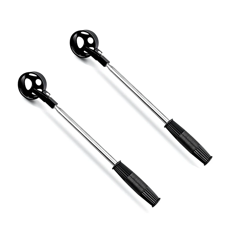

2 Piece Golf Ball Retriever Black For Water Telescopic,Stainless Extendable Golf Ball Picker Grabber Tool 6.7Ft Golf Accessories