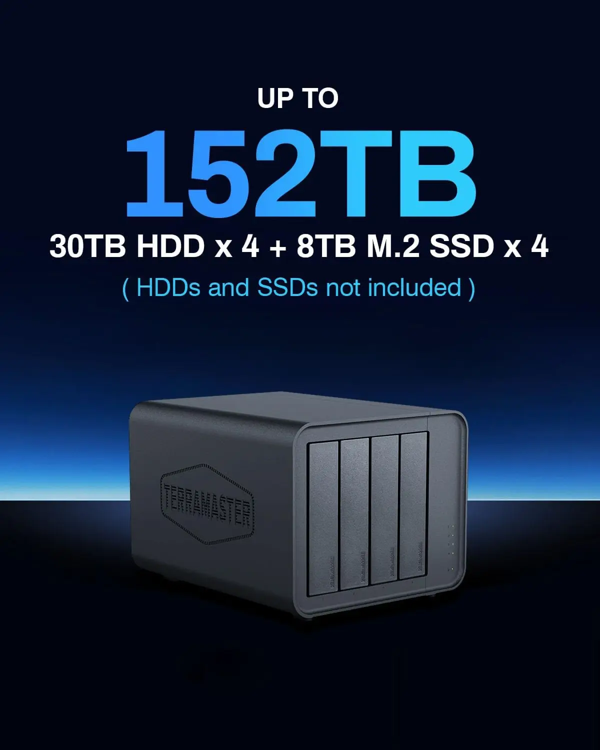 TERRAMASTER F4-425 4베이 NAS 스토리지 인텔 x86 쿼드 코어 CPU 4GB RAM 2.5GbE LAN 네트워크 연결 스토리지 가정용 (디스크 미포함)