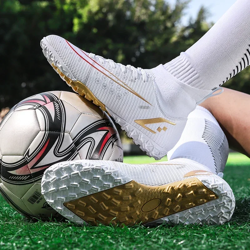 Advanced FG/TF Training Shoes Adult Outdoor Football Shoes Spring Men's Anti Slip Football High Top Boots