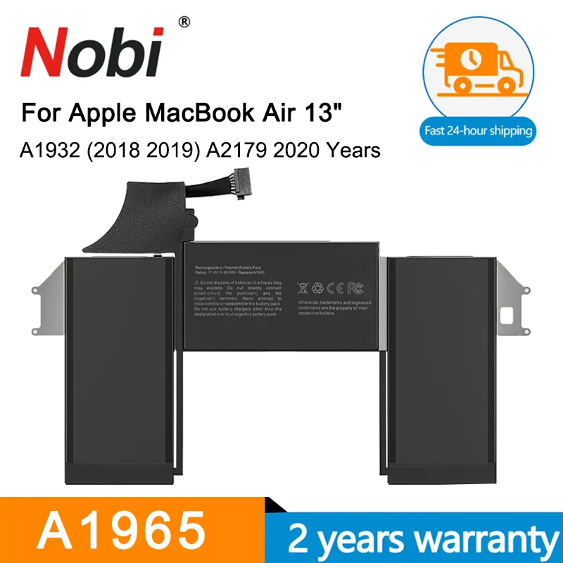 Аккумулятор Nobi A1965 для Apple MacBook Air 13 дюймов, A1932 2018 2019 A2179 2020 EMC 3184 EMC3302 020-02455, Аккумулятор для ноутбука, бесплатные инструменты