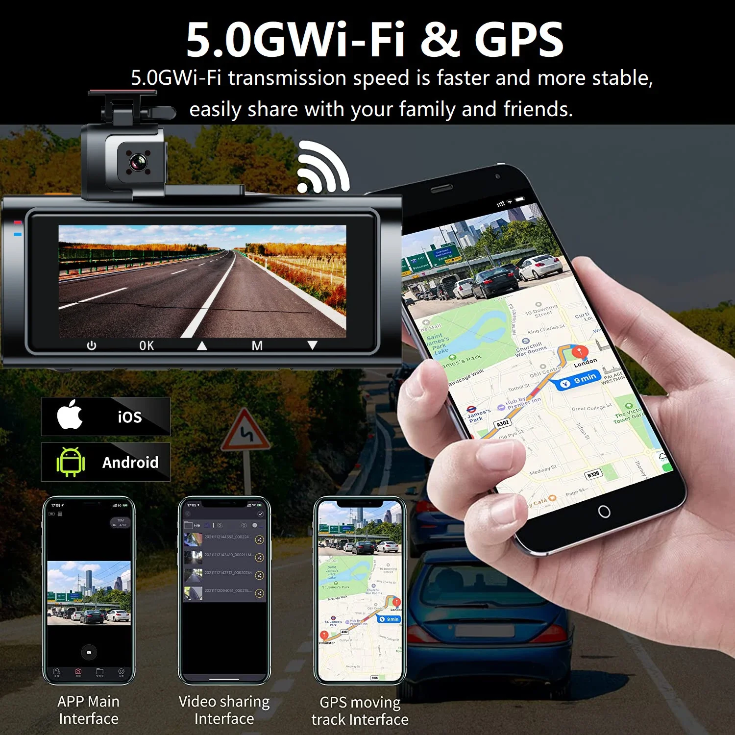   ķ, GPS , 24 ð  , ߰  ī޶,   ĸ  Dvrs , Samochodowy, 4k