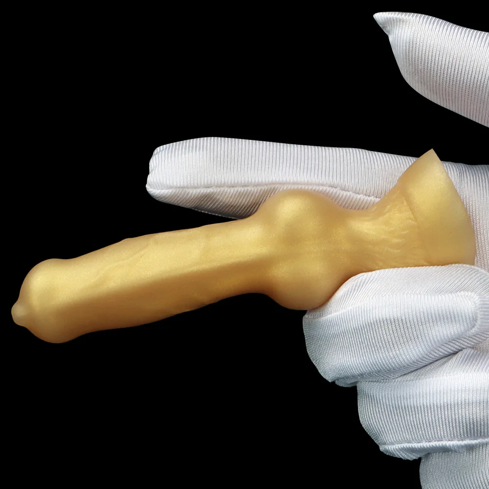 MINI Golden ANIMAL Dildo Flesh Realistic Dog Dildo Vagina Anal Butt Super Simulation Thick Adult Products Women Sex Toys