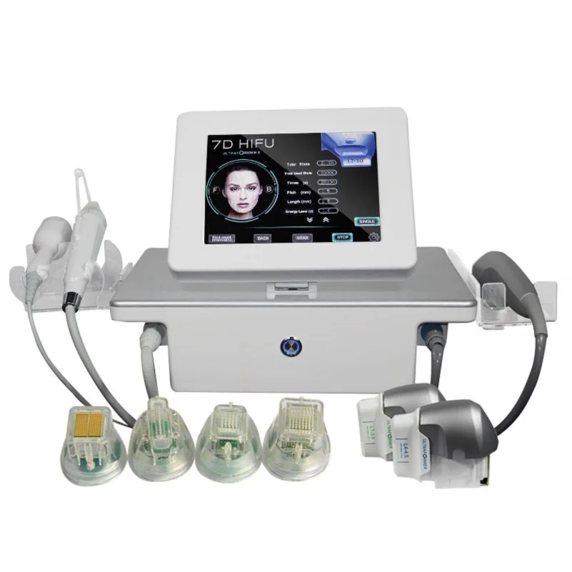 Máquina da beleza com beleza irregular do ouro do RF, levantamento facial, estiramento Mark, remoção do enrugamento da acne, martelo frio,