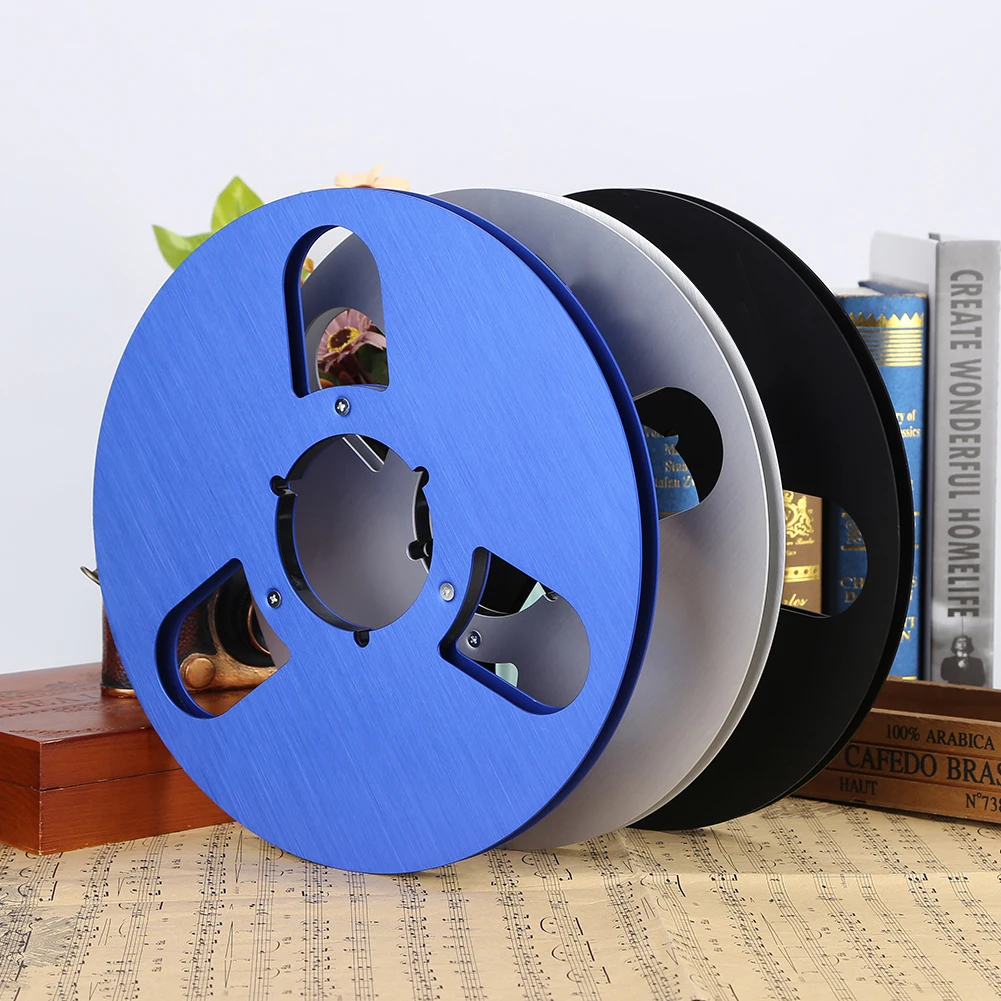 Empty Tape Reel 1/4 10 Inch Universal for Studer ReVox/TEAC/BASF( (3 Holes  Blue)