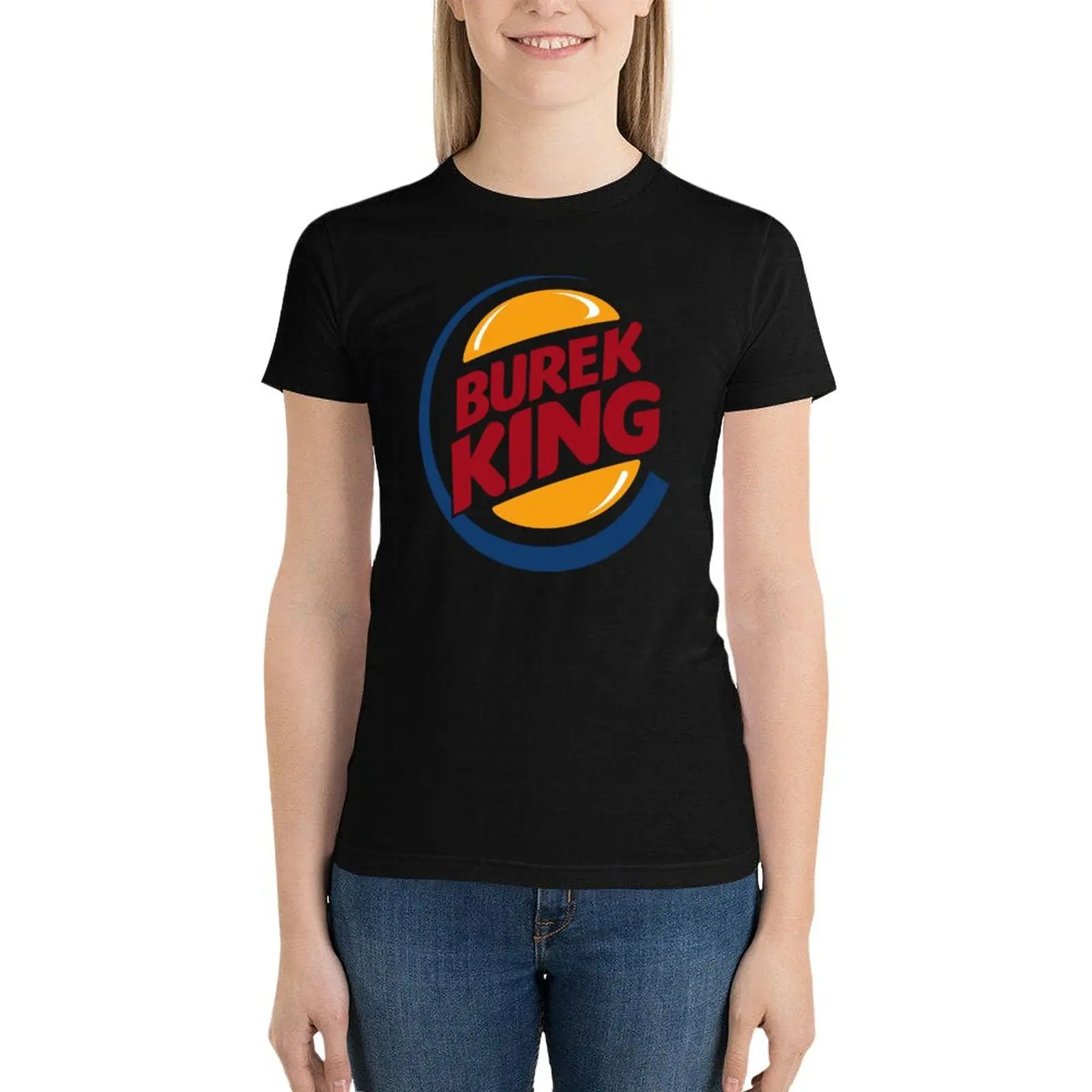 

Burek King T-Shirt oversized graphics Blouse t shirts for Women loose fit