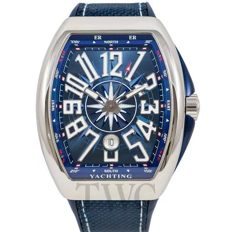 

mens automatic mechanical watch black blue rubber Rose Gold V45