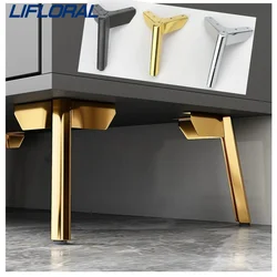 8/10/12/15cm New Metal Furniture Legs Black Golden Height Sofa Feet for Cabinet Bed Dresser Coffee Table Legs Replacement Legs