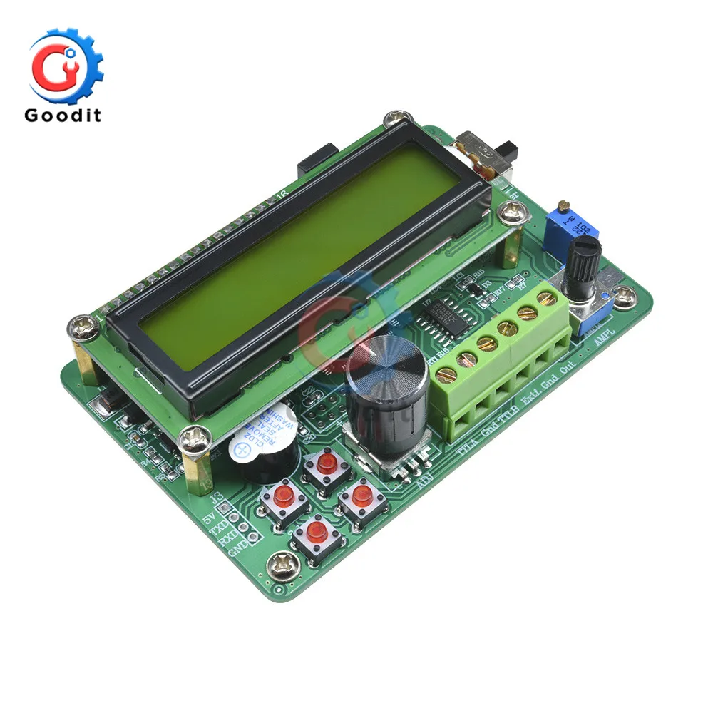 0.01Hz - 5MHz DDS Function Signal Generator Module 1602 LCD Display Sine Triangle Square Wave TTL Output Storage Recall Counter 2