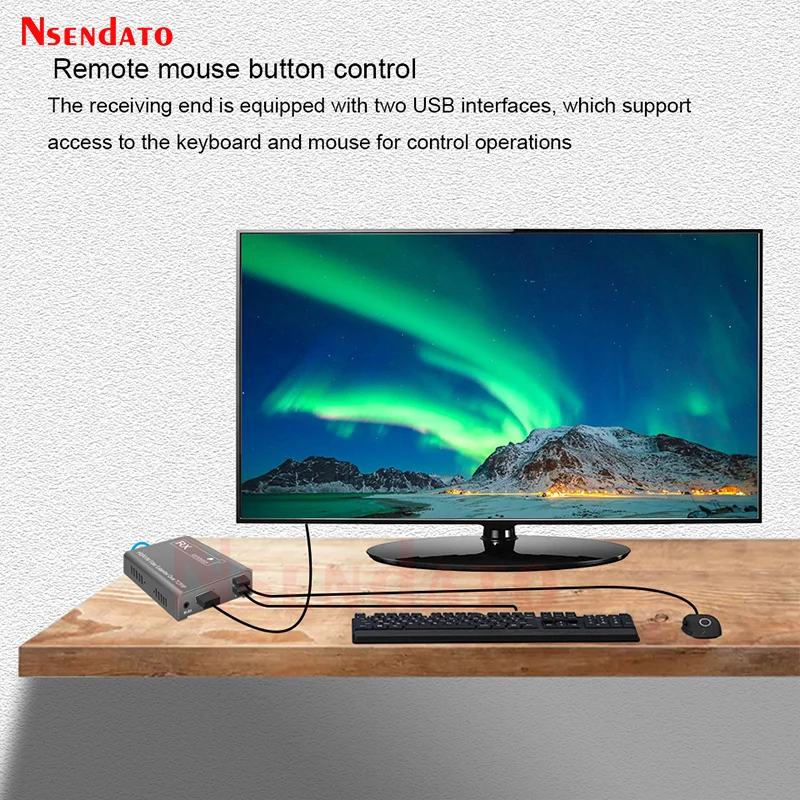 4K HDMI KVM USB Extender 20Km Over Optic fiber HDMI Video Audio Transmitter Receiver kits For keyboard mouse Switch For PS4 TCP