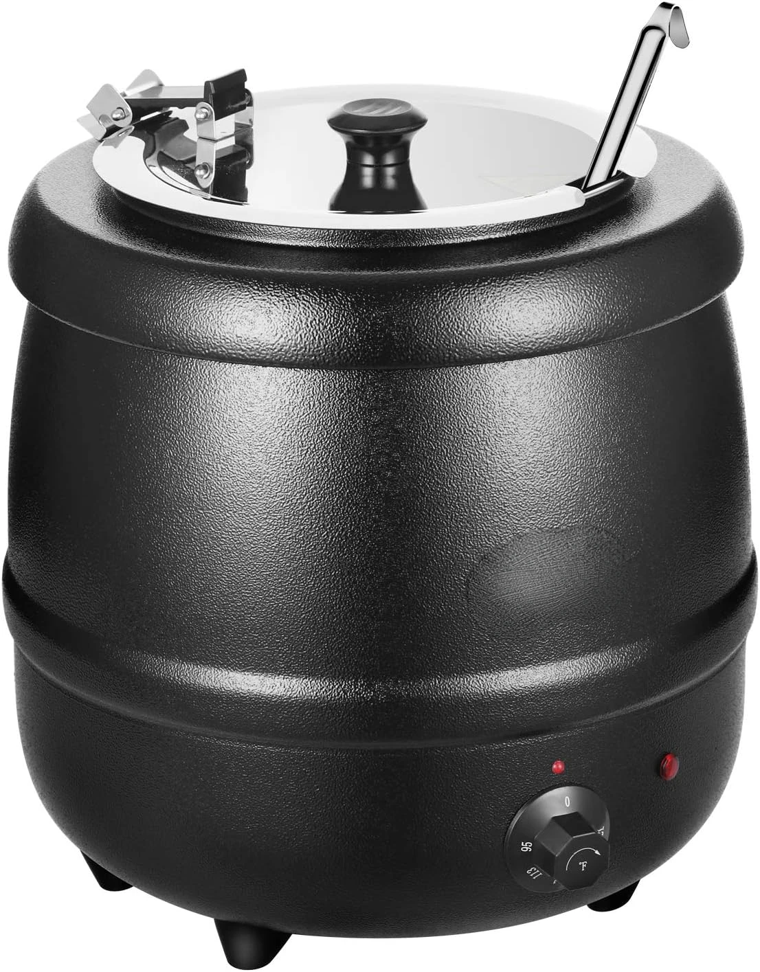 

Warmer,Commercial Soup Kettle Warmer,Countertop Food Warmer for Soup with Spoon and Hinged Lid and Detachable Stainless Steel In