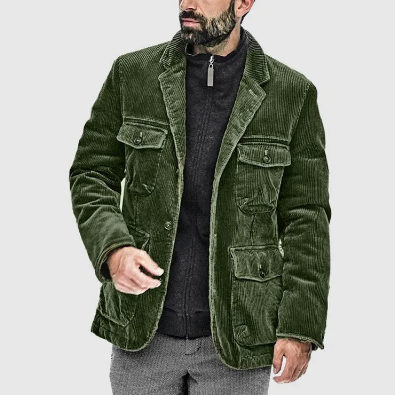Winter New Men's Outerwear Casual Fashion Solid Color Jacket